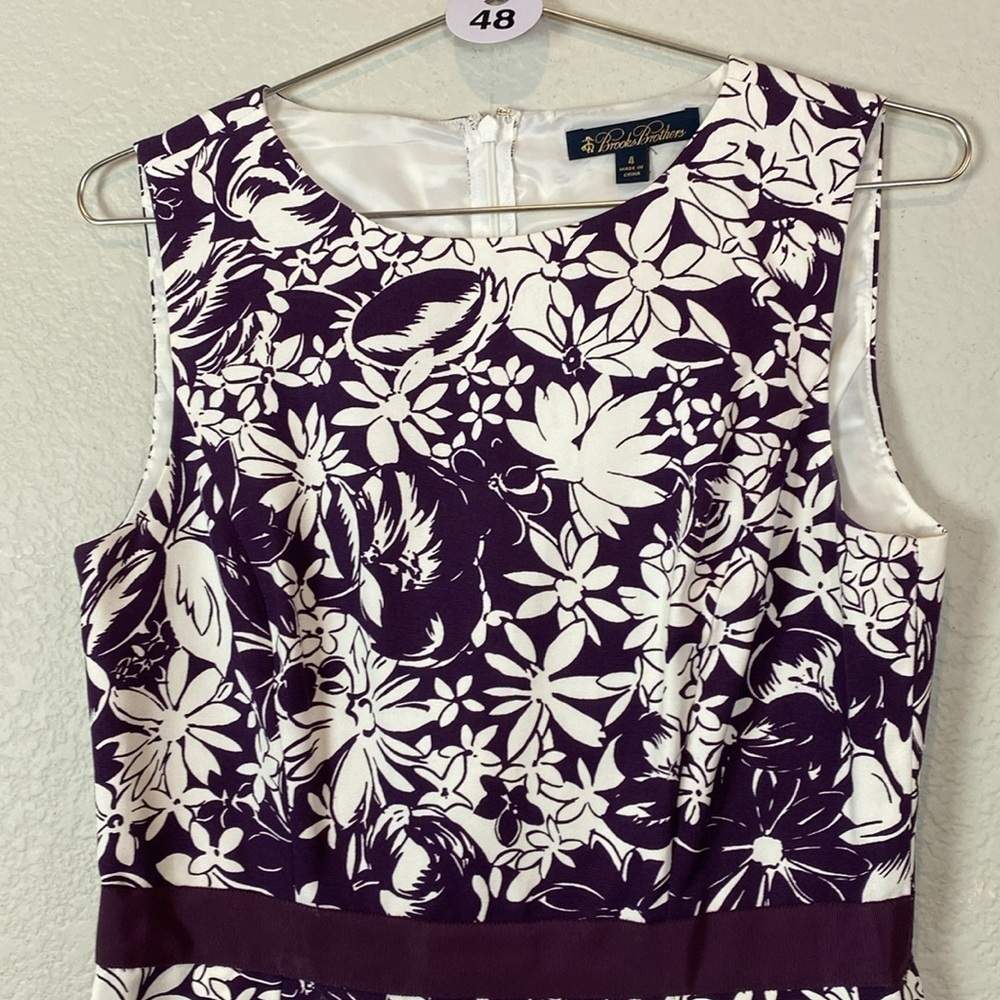 Brooks Brothers purple floral dress - Picture 3 of 6